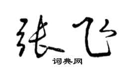 曾慶福張飛行書個性簽名怎么寫