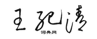 駱恆光王紀清草書個性簽名怎么寫