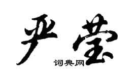 胡問遂嚴瑩行書個性簽名怎么寫