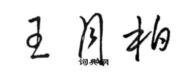 駱恆光王月柏草書個性簽名怎么寫