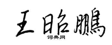 王正良王昭鵬行書個性簽名怎么寫