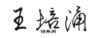 駱恆光王培涌行書個性簽名怎么寫