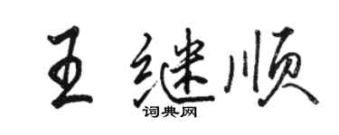 駱恆光王繼順行書個性簽名怎么寫