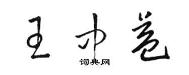 駱恆光王中益草書個性簽名怎么寫