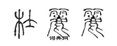 陳聲遠杜麗麗篆書個性簽名怎么寫