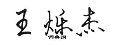 駱恆光王爍傑行書個性簽名怎么寫