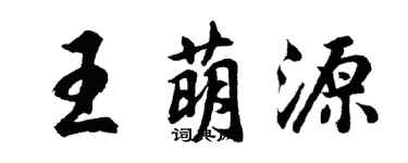 胡問遂王萌源行書個性簽名怎么寫