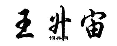 胡問遂王升宙行書個性簽名怎么寫