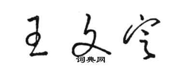 駱恆光王文定草書個性簽名怎么寫