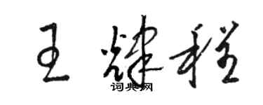 駱恆光王輝程草書個性簽名怎么寫