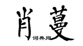 翁闓運肖蔓楷書個性簽名怎么寫