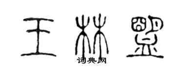 陳聲遠王林盟篆書個性簽名怎么寫