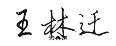 駱恆光王林遷行書個性簽名怎么寫