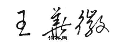 駱恆光王華徽草書個性簽名怎么寫