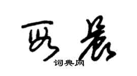 朱錫榮段晨草書個性簽名怎么寫