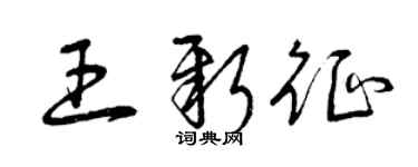 曾慶福王新征草書個性簽名怎么寫