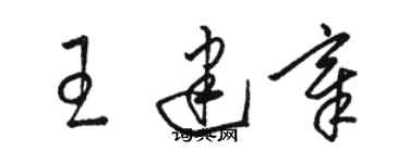 駱恆光王建章草書個性簽名怎么寫