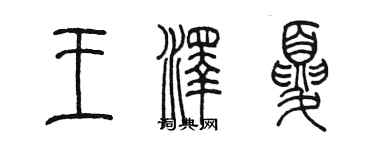 陳墨王澤夏篆書個性簽名怎么寫