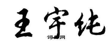 胡問遂王宇純行書個性簽名怎么寫