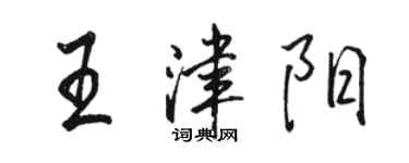 駱恆光王津陽行書個性簽名怎么寫