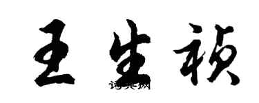 胡問遂王生禎行書個性簽名怎么寫