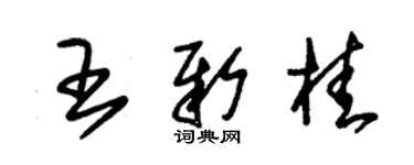 朱錫榮王新桂草書個性簽名怎么寫