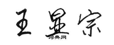 駱恆光王顯宗行書個性簽名怎么寫