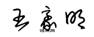 朱錫榮王豪明草書個性簽名怎么寫