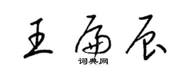 梁錦英王扁辰草書個性簽名怎么寫