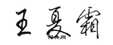 駱恆光王夏霜行書個性簽名怎么寫