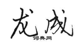 駱恆光龍成行書個性簽名怎么寫