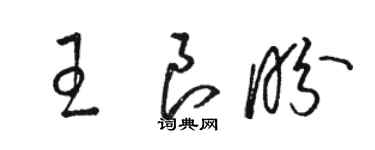 駱恆光王良盼草書個性簽名怎么寫