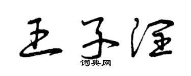 曾慶福王子潤草書個性簽名怎么寫