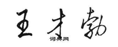 駱恆光王才勃行書個性簽名怎么寫