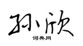 曾慶福孫欣行書個性簽名怎么寫