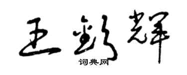 曾慶福王欽輝草書個性簽名怎么寫