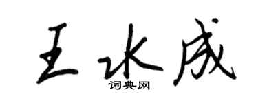 王正良王水成行書個性簽名怎么寫