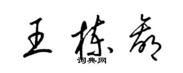 梁錦英王棟贏草書個性簽名怎么寫