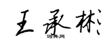 王正良王承彬行書個性簽名怎么寫