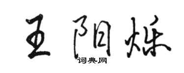 駱恆光王陽爍行書個性簽名怎么寫