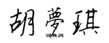 王正良胡夢琪行書個性簽名怎么寫