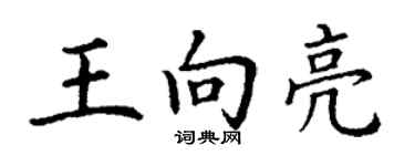 丁謙王向亮楷書個性簽名怎么寫