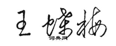 駱恆光王蝶梅草書個性簽名怎么寫