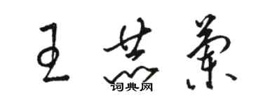 駱恆光王赫蘭草書個性簽名怎么寫