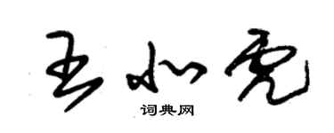 朱錫榮王北虎草書個性簽名怎么寫