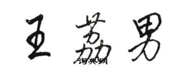 駱恆光王荔男行書個性簽名怎么寫