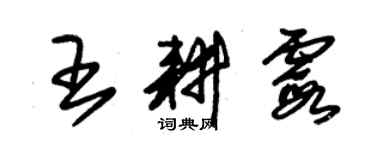 朱錫榮王耕霞草書個性簽名怎么寫