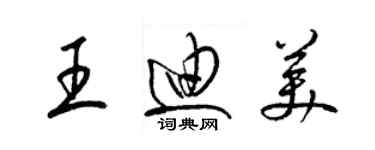 梁錦英王迪美草書個性簽名怎么寫