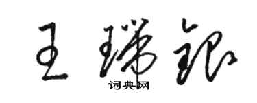 駱恆光王瑞銀草書個性簽名怎么寫