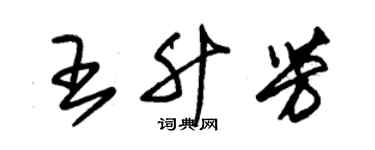 朱錫榮王升芳草書個性簽名怎么寫